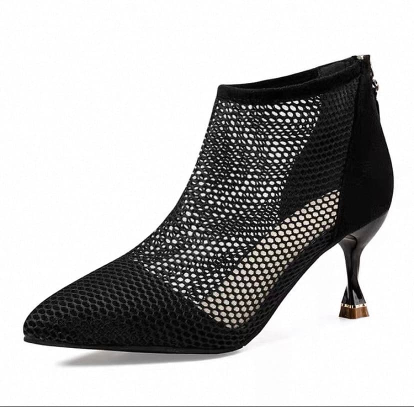 細跟網狀踝靴 6