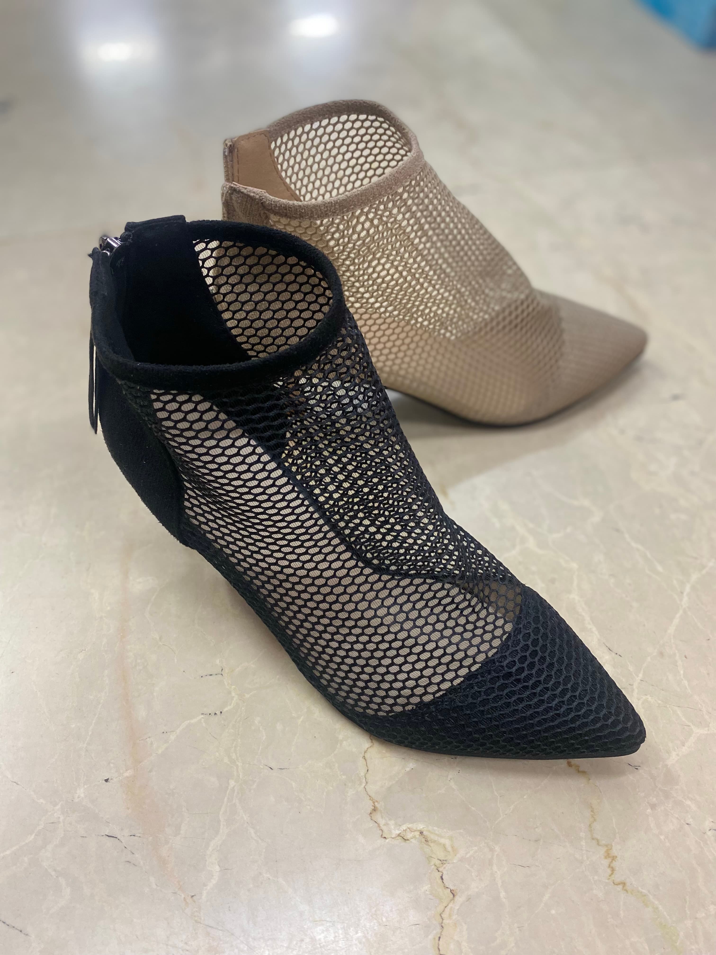 細跟網狀踝靴 2
